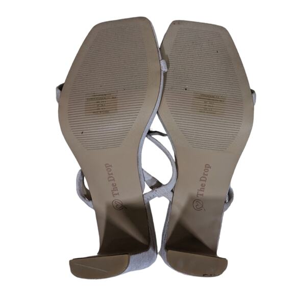 NWT The Drop blush pink Avery strappy faux suede chunky heel - Picture 6 of 7